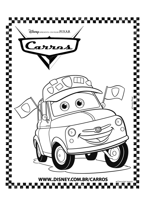 Plansa de colorat cu Cars pixar 116 20
